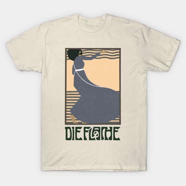 Die Flache Dancing Girl Retro Vintage Poster T-Shirt by Peadro